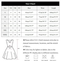 HHEI_K maxi haljina za žene za žene Žene zabave za ispis u boji kratkih rukava retro haljina rukavše