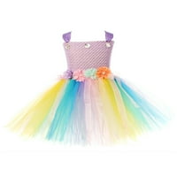 Batterly Fairy Cosplay kostim za djevojčice, šarene tutu tutu haljina s leptirnim krilom, bajkom, cvjetnim