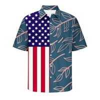 Lovskoo Patriotsko kratki rukav do majice za muškarce Američka zastava za četvrto jul i ljetna majica