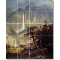 Keramički pločica Mural-Albert Bierstadt slapovi prilagođeni pločica Mural 24. 32 W 40 H Upotreba keramičkih