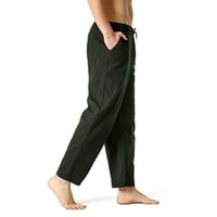 Pantalone za muškarce Muške pamučne patmoroke s elastičnim strukom vučene vune, casual pantsstraight