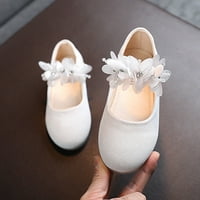 Francuska Dimple Toddler dojenčad Kids Girl Pearl Butterfly-čvor Slavne princeze kožne cipele Bijelo