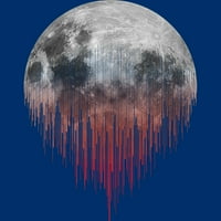 Mjesec Downpour Mens Royal Blue Grafički tenk - Dizajn od strane ljudi m