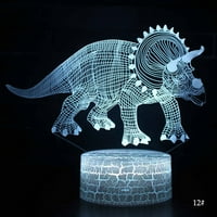 Gostoto 3D dinosaur iluzije Noćna lagana stol štand lampica Daljinski upravljač, promjena boje