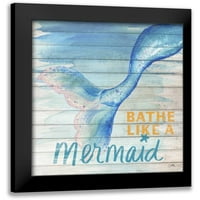 Medley, Elizabeth Crna modernog uokvirenog muzeja Art Print pod nazivom - Mermaid Bath I