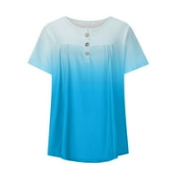 Akiihool ljetni bluze za žene casual majice kratkih rukava za žene Dressy casual plus sizene bluze preklopi