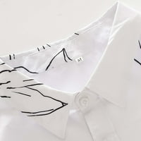 Muške haljine majice Muški 3D digitalni ispis džep kopča LEAL majica s dugim rukavima