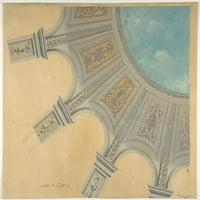 Dizajn za uređenu kupolu u Peruviez Residence, Belgium Poster Print by Jules-Edmond-Charles Lachaise