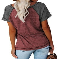 Glookwis majica s kratkim rukavima za žene Raglan rukav vintage dres bluza ljetni bejzbol sportski tee