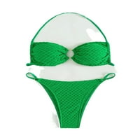 Ženski obični Halter Green Bikini setovi L