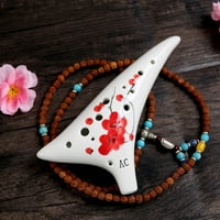Rupe Keramika za rep u obliku repa Ocarina Alto C Ručno oslikani muzički instrument sa LANYARD Glazbenom