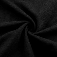 Ženski vrhovi kratkih rukava casual bluza tiskane žene ljetne V-izrez T-majice crna 2xl