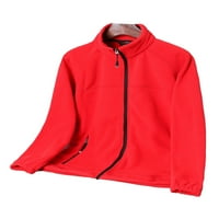 Paille Dame Boja blok Fluffy flee odjeća za patchwork Sport Jacket Cardigan Worth Warm Call kaput žene crveno xl