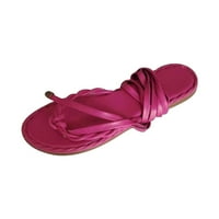 Wmkox8yii Ljeto Nove ženske cipele velike veličine Flip flops ravna kaiš ležerna