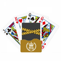 Logo Oprez Linija Nema unosa Royal Flush Poker Igračka karta