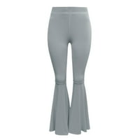 Ženske joge Hlače Dame Solid Boja Visoki struk Slim Fit Ležerne pantalone hlače
