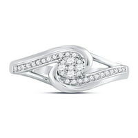 Jewels 10kt bijeli zlatni okrugli dijamantski dijamantni prsten za vjenčanje za venčanje CTTW