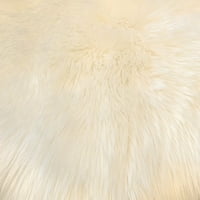 Spectrum prostirke Legacy Home Fau ovčja koža okrugla Shag Područje Rug Grey Mist 2 '2' Okrugli 4 'Okrugli