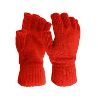 Floleo bavi klirence vunene rukavice od polovine prstiju pletene čvrste boje tople rukavice za muškarce