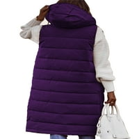 Colisha ženski dolje prsluk zimski debeli kaputić s kapuljačom sa džepovima sa džepovima