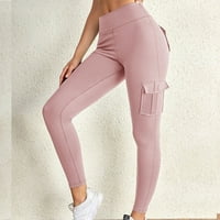 Dianli Fashion Wotne Workout pantalone sa džepnim tajicama za žene elastične gumene boje visoki struk