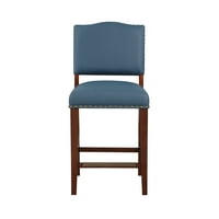 Danbers Stacionarni Fau Kožna plava stolica sa glavom za nokte