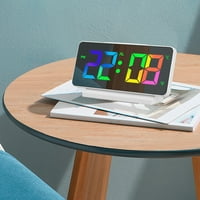 Šareni sat Veliki LED displej USB spavaća soba Odgoda Bedside Calendar