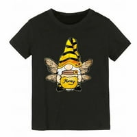 Dječja majica Dječje majice Dječje dječake i djevojke Bee Festival Crtani ispis meda majica kratkih