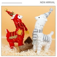 Lacyie božićna plišana alpaca lutka životni slatki ukras za dekor