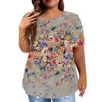 Dame Ljeto plus veličina majica s kratkim rukavima u majici Ženska haljina vrhovi plus veličina