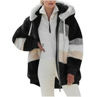 Floleo ženski vrhovi jakne za čišćenje zimskih žena plus size zimski topli labavi plišani kaputi sa