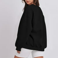 Bluze za žene u čišćenju pada lagana boja modni pulover vrhova dukserica s kapuljačom sa džepom ženske