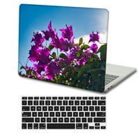 Kaishek Hard Case za MacBook Air S + crni poklopac tastature Model M1 i A2179 i A1932, USB TIP-C PURPLE