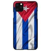 Dirizacija za iPhone Pro - Custom Ultra tanka tanka tvrda crna plastična pokrivača - Crvena bijela plava kubanska zastava Kuba
