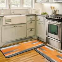Narančasti kuhinjski prostirki set kuhinjskih podnih prostirki Neklizajući ručni prostir za pranje vrata