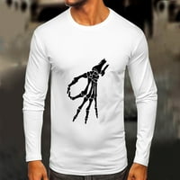 Rovga Muške majice s dugim rukavima Ležerne prilike, Jesen zimski dugi rukav o vrat košulja tiskani
