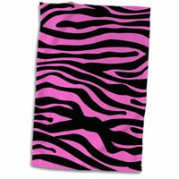 3Droza vruće ružičaste i crne zebra trake za ispis - kolekcija za ispis životinja za Girly FASHIZAS - ručnik, prema