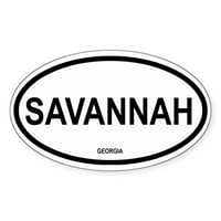 Cafepress - Savannah ovalna naljepnica - naljepnica
