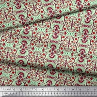 Soimoi Satin Silk tkanina Damask etnička štampana tkanina od dvorišta široka