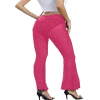 Grianlook dame dno su čvrste boje pantalone na pantalone na pantalone za elastičnu struku Ženske torbe