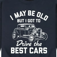 Instant poruka - Možda sam stari pogon najbolji automobili - Muški izrez za posadu Runov pulover