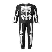 Sunsery Porodica koja odgovara Halloween Pajamas, smiješni skelet tiskani Onesies PJS Holiday Loungeweb za muškarce Žene Djeca