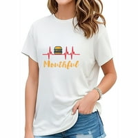 Gueful hamburger ljubavnik srca EGC slatka ženska vintage grafička majica za zabave i poklone bijeli