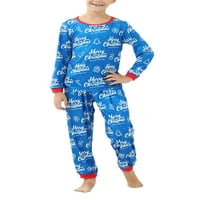 Božićne pidžame za obitelj, pisma Ispisuje vrhove dugih rukava sa odijelom za odrasle, djecu, dušo,