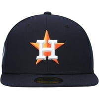 Muška nova Era Navy Houston Astros spomen-bočni patch 59fifty ugrađen šešir