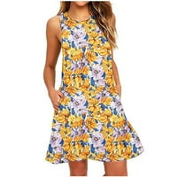 Yuwull Formalne haljine za žene, Ženske ljetne haljine na plaži cvjetne majice suželjetne haljine s