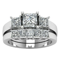 Solacol luksuzni sjajni nakit puni dijamantni prstenovi vjenčani moderni prstenovi obećavaju prstenove