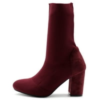 Ollio ženske cipele pletene rastezanje čarapa Fau Suede Ankete čizme TWB0106