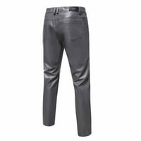 Muške hlače elastična provjera struka Muška punk retro gotičke tanke fit casual hlače pune boje casual