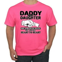 Divlji Bobby, tata i kćeri uvijek srce srcem, očev dan, muškarci grafički teže, neon ružičaste, velike